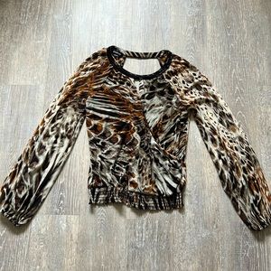 Bebe mesh and beaded top